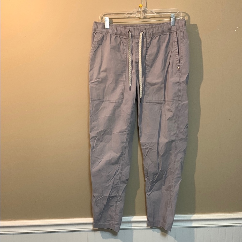 Vuori Men’s Ripstop Elastic Waist Travel Climber Medium Light Grey Pants